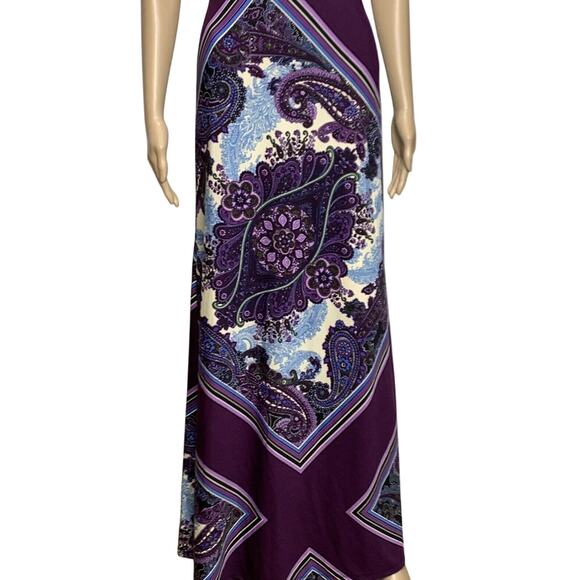 BaileyBlue Maxi Dress Womens Small Black Bodice Paisley Skirt Sleeveless - Picture 2 of 9